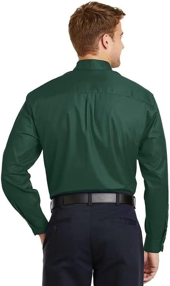 Wangyue Mens Shirt Casual Long Sleeve Shirt Solid Button Down Collar Formal Dress Shirt for Men2