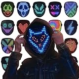 ORWINE LED Mask, Light Up Mask with Gesture Sensing, Unisex LED Lighted Face Transforming Mask for Festival Dj Cosplay Halloween Costume Masquerade Parties Christmas Gifts for Kids