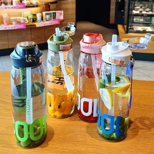 Image of THE VENTI SHOTAY COOL Unbreakable Water Bottle with Sipper BPA Free Tritian, Leak-Proof Water Bottle Ideal for Office, Sports, School, Gym (1000ML-Black)