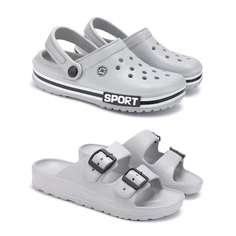 WINGSCRAFT-Lightweight Classic Clogs | Sandals |Slider Adjustable Back Strap for Men-Combo(2)-3016-3113-picture-22