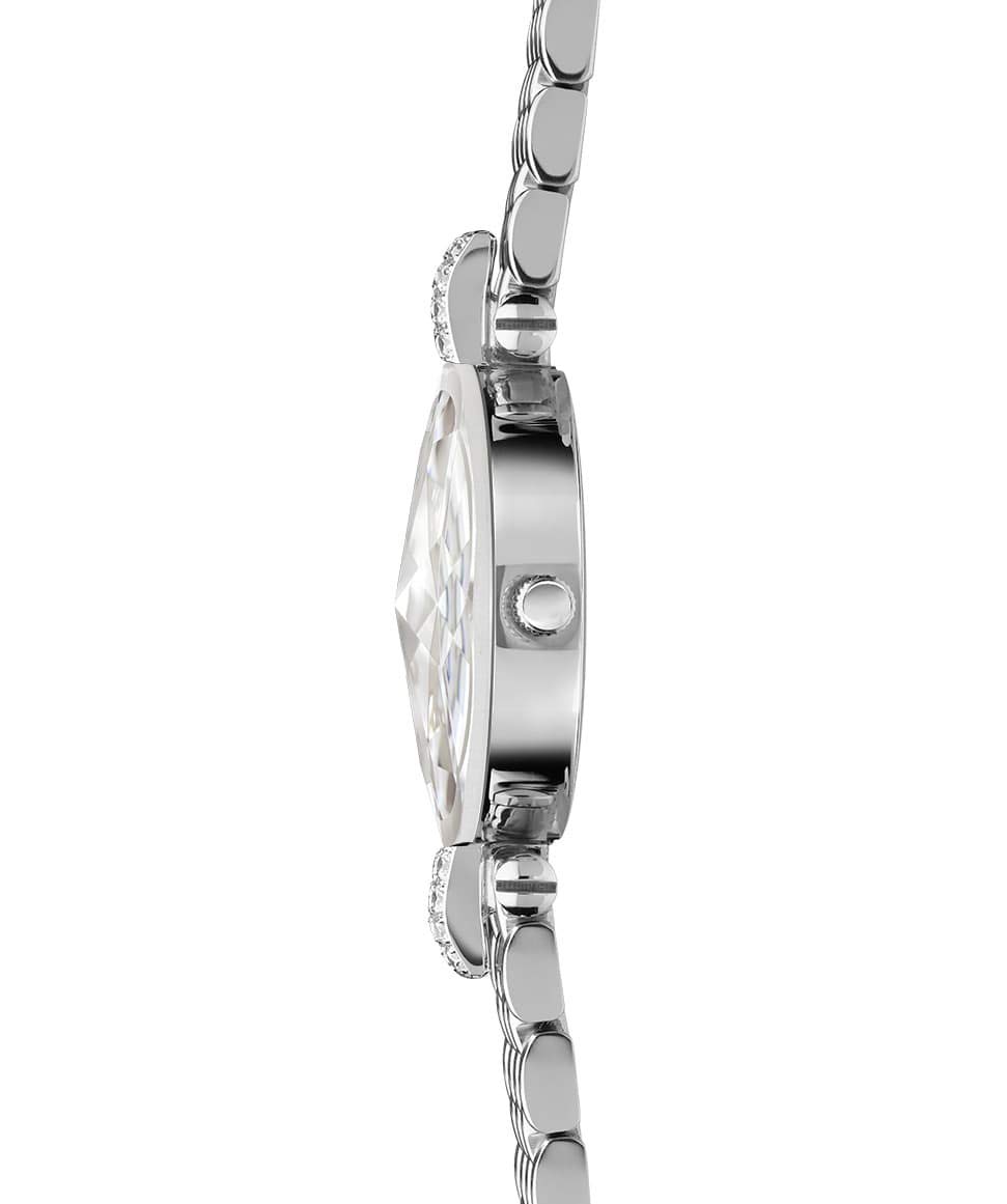 JOWISSA Weiss/Silber Facet Strass Schweizer Damenuhr J5.636.S