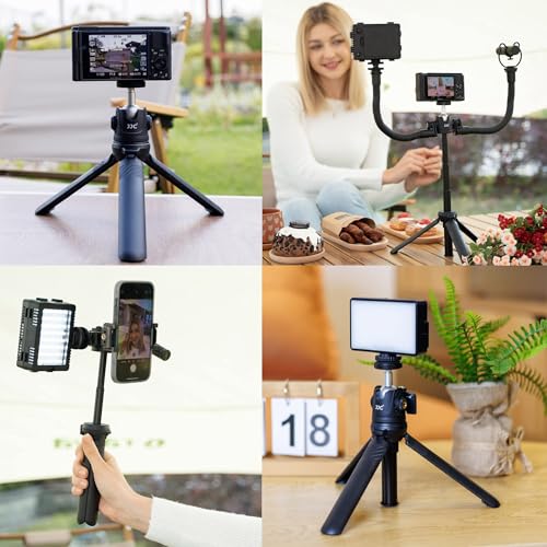 Image of JJC Extendable Mini Tripod & Selfie Stick for Sony ZV-1F ZV-1 ZV-E10 A6100 | for Sony ZVE10 II ZV1F ZV-1 II ZV1 RX100 VII A6100 A6400, Canon PowerShot V1 SX740 HS G7X III II EOS R100 R50 & More