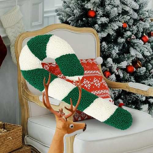 Coussin de Noël canne à sucre d'orge mignon idée cadeau pour canapé