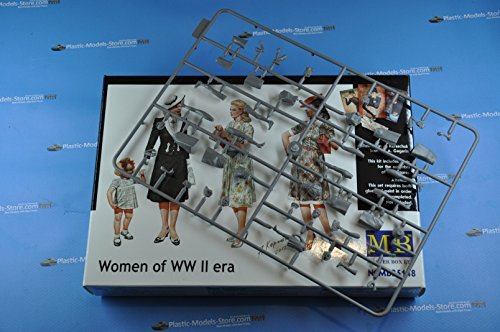 Modelo plástico mujeres de la era WW II 4 figuras 1/35 miniatura 6