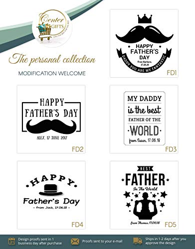 Personalized Happy Father’s Day Beer Mug with Smooth Finish | Moscow Mule Copper Mugs Premium Quality Frosty Mug with Handle | Solid Copper Mugs Perfect for Cold Drinks Beer Wine Bars Parties (16 oz)