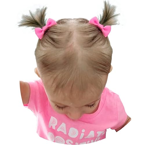 Miniatura 6 de CÉLLOT 80 ligas para el cabello de bebé con lazos para niños pequeños de 2 pulgadas, soportes elásticos para coletas pequeñas para bebés, niñas,