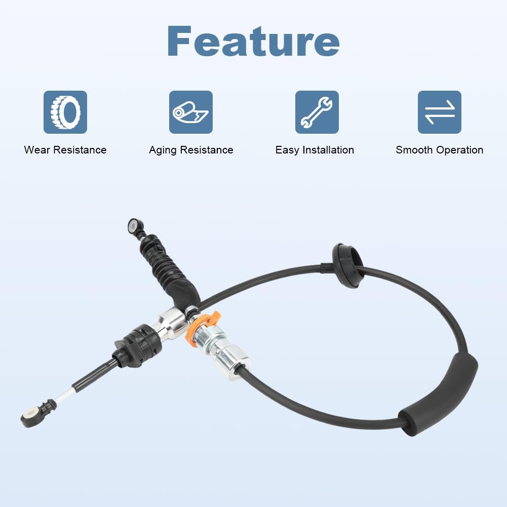 Transfer Case Transmission Shift Cable Compatible with Jeep Wrangler 3.8L V6 2007-2011 Replacement for 52060462AG 52060462AD 52060462AE 52060462AF 905-620 905620 Shifter Cable