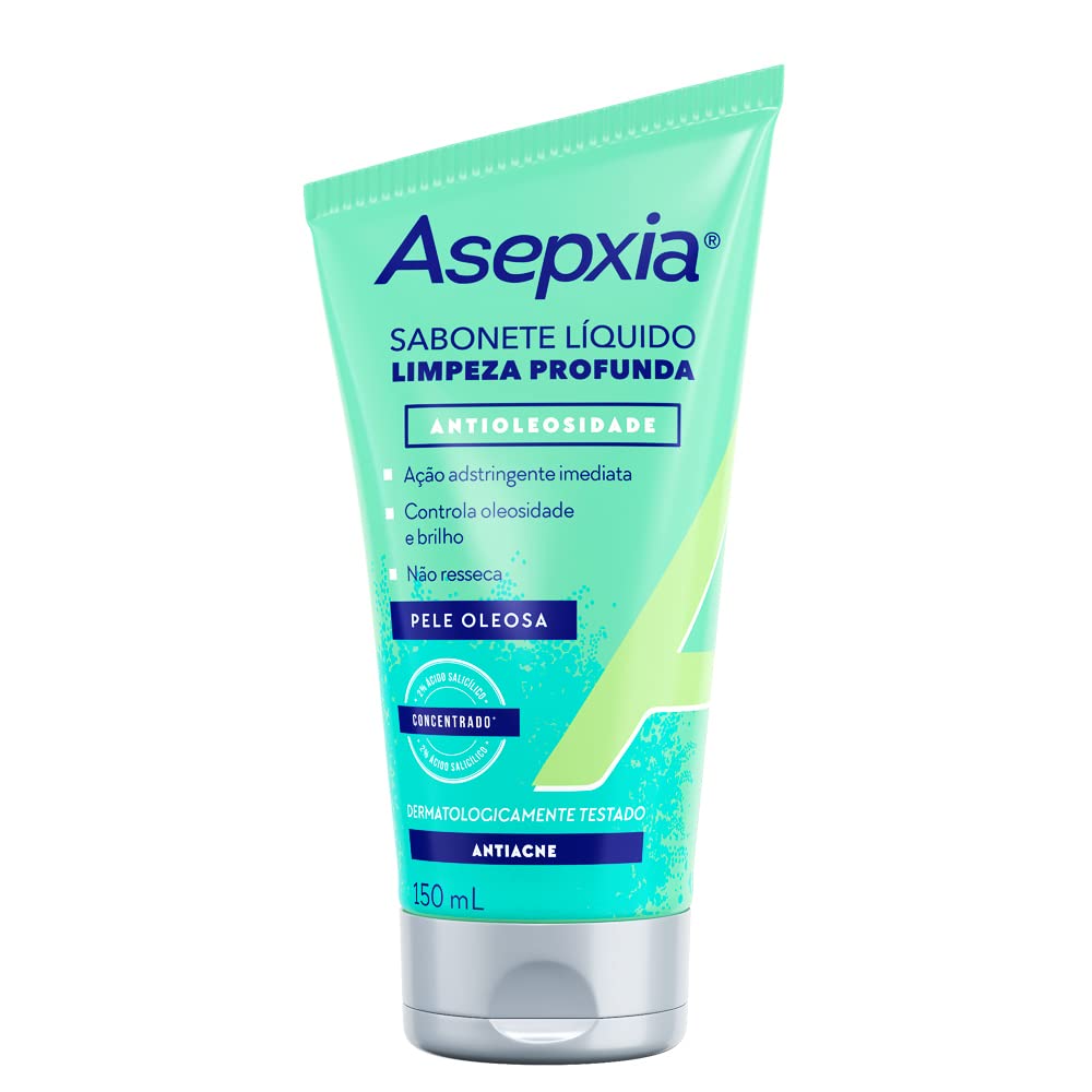 Sabonete Líquido Limpeza Profunda Antioleosidade, com Ácido Salicílico 2%, 
Pele Oleosa, 150 Ml, Asepxia