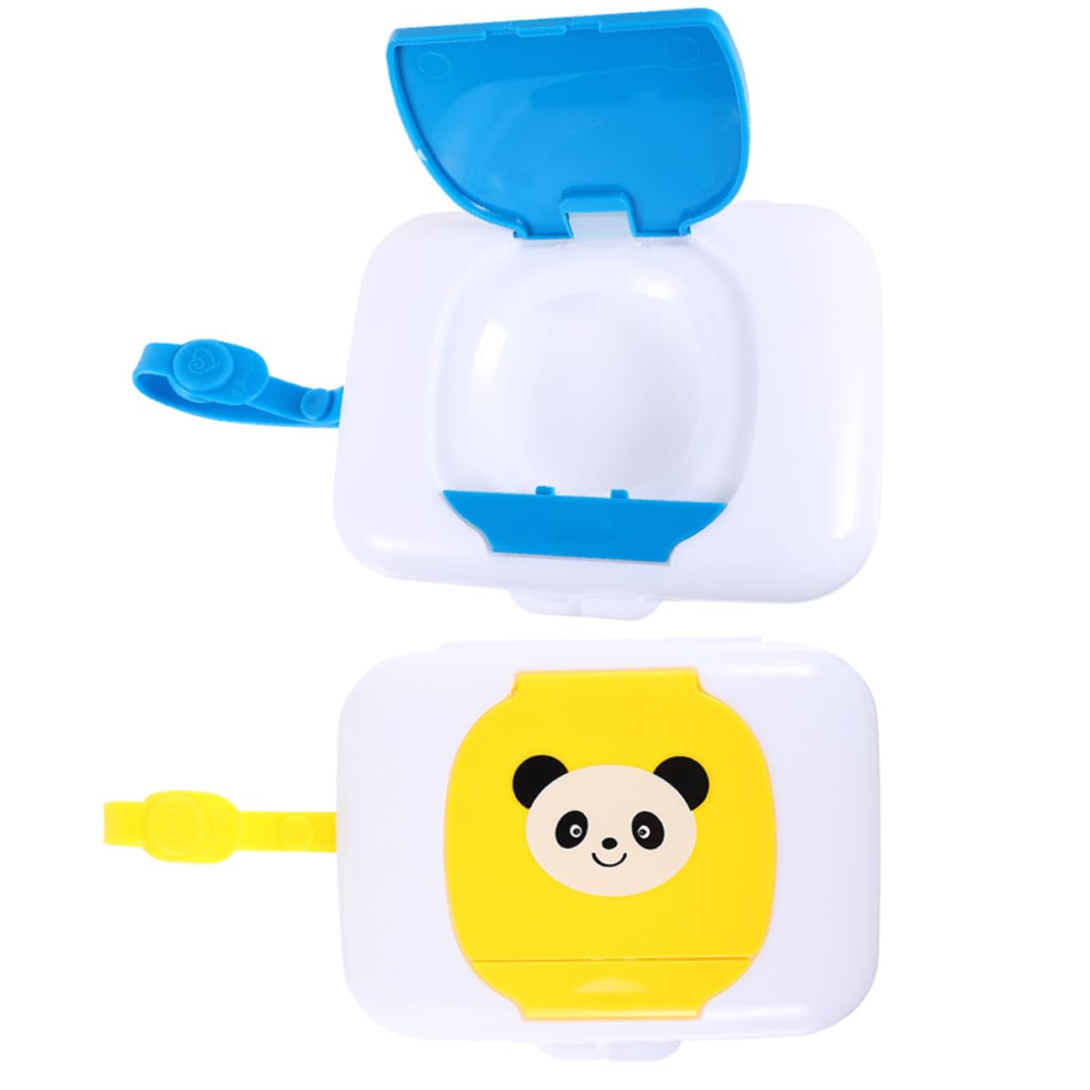 ERINGOGO 2pcs Portable Wipe Box Wet Clean Bag Air Wipe Dispenser Container Clear Lid Hat Dryer Diaper Wipes Dispenser Babies Lint Dry Wipes Diapers Cloth Wipes Dispenser Pp