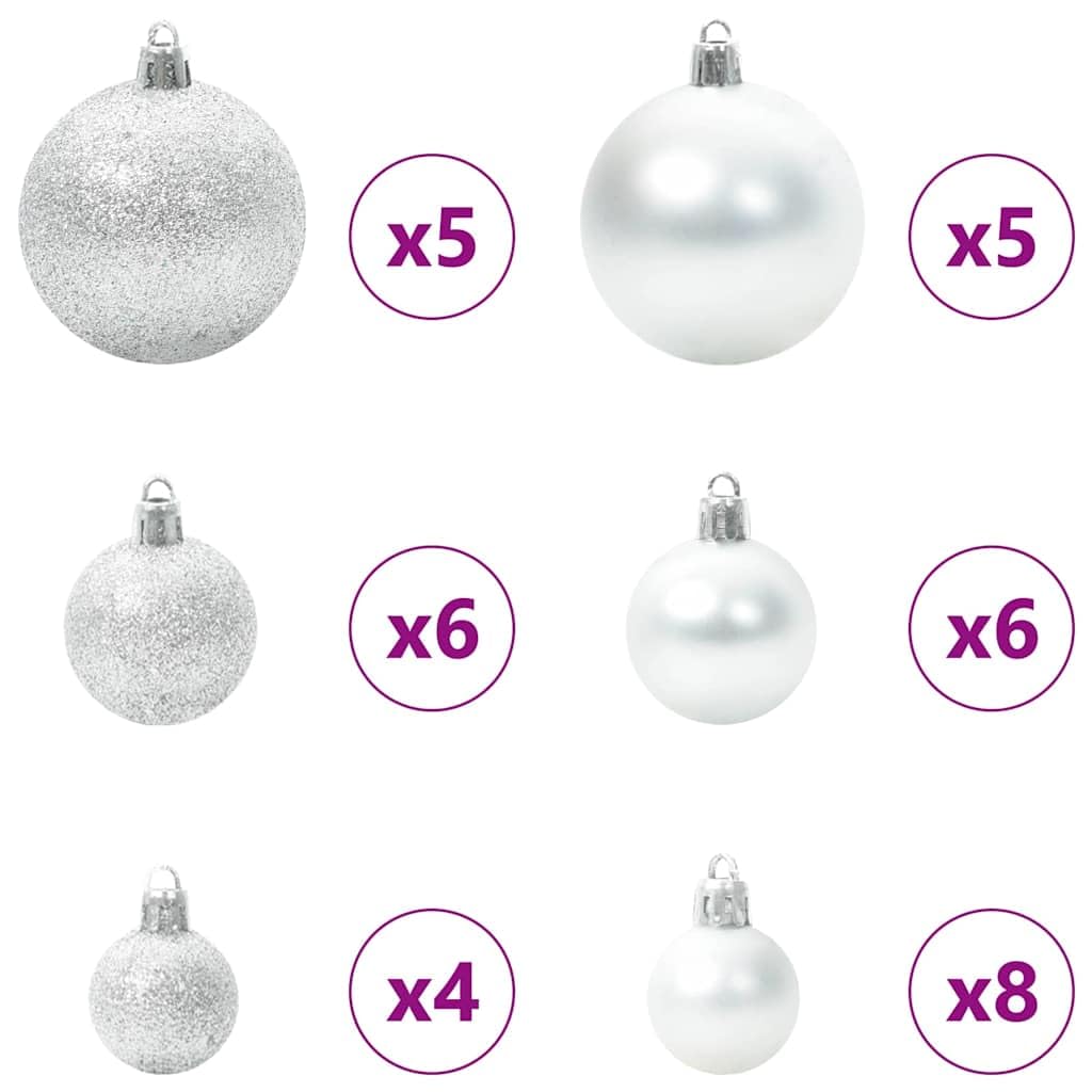 Albero di Natale artificiale verde e bianco 120 cm, PVC e metallo, pieghevole con rami realistici, ideale per interni ed esterni protetti, facile da montare, decorazione festiva