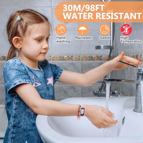 Image of Juboos Kid's Digital Watch for Boys and Girls, Waterproof LCD Digital Sports Kids Watch with 7 Color LED Lights, Stopwatch, Alarm