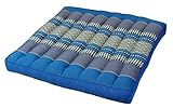 Kapok Thaikissen - Blau/Grau Wilai Kapok Thaikissen, Yogakissen, Massagekissen, Kopfkissen, Tantrakissen, Sitzkissen - Blau/Grau (Sitzkissen 50x50x7-81919)