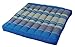 Produktbild Wilai Kapok Thaikissen, Yogakissen, Massagekissen, Kopfkissen, Tantrakissen, Sitzkissen - Blau/Grau (Sitzkissen 50x50x7-81919)