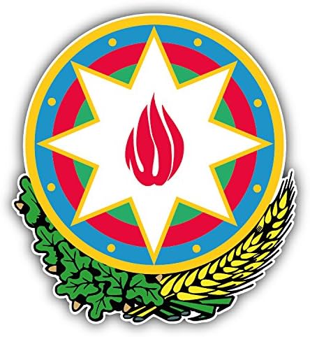 Pegatina para parachoques del escudo de armas de Azerbaiyán