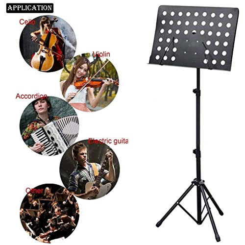Image of Amazon Brand - Solimo Notation Stand with Adjustable Height Sheet Music Stand with Tripod Base