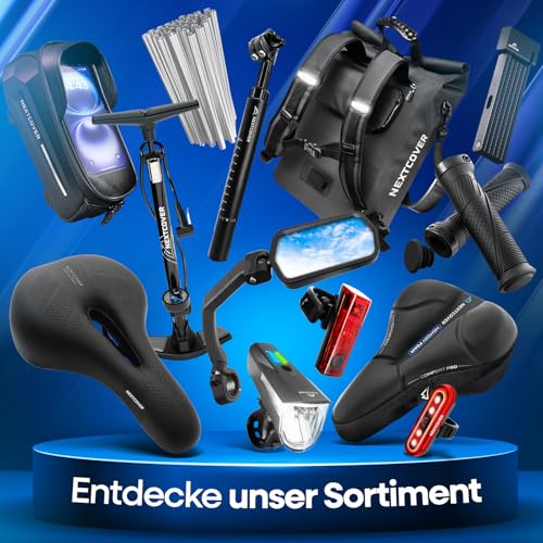 NEXTCOVER® Fahrradlicht Set mit [VisionOne] LED Set I USB-C aufladbar & wasserdicht I StVZO zugelassen I Fahrrad Licht vorne I Fahrradlampe & Fahrrad Rücklicht, Fahrradbeleuchtung Akku, Licht Fahrrad