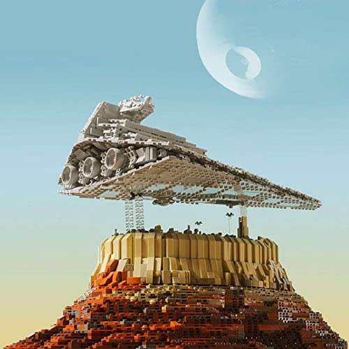 YLPCK Technik Baustein Sternenzerstörer Bauset, Moc Das Imperium über Jedha City, 5162 Klemmbausteine Super Star… – Bild 3