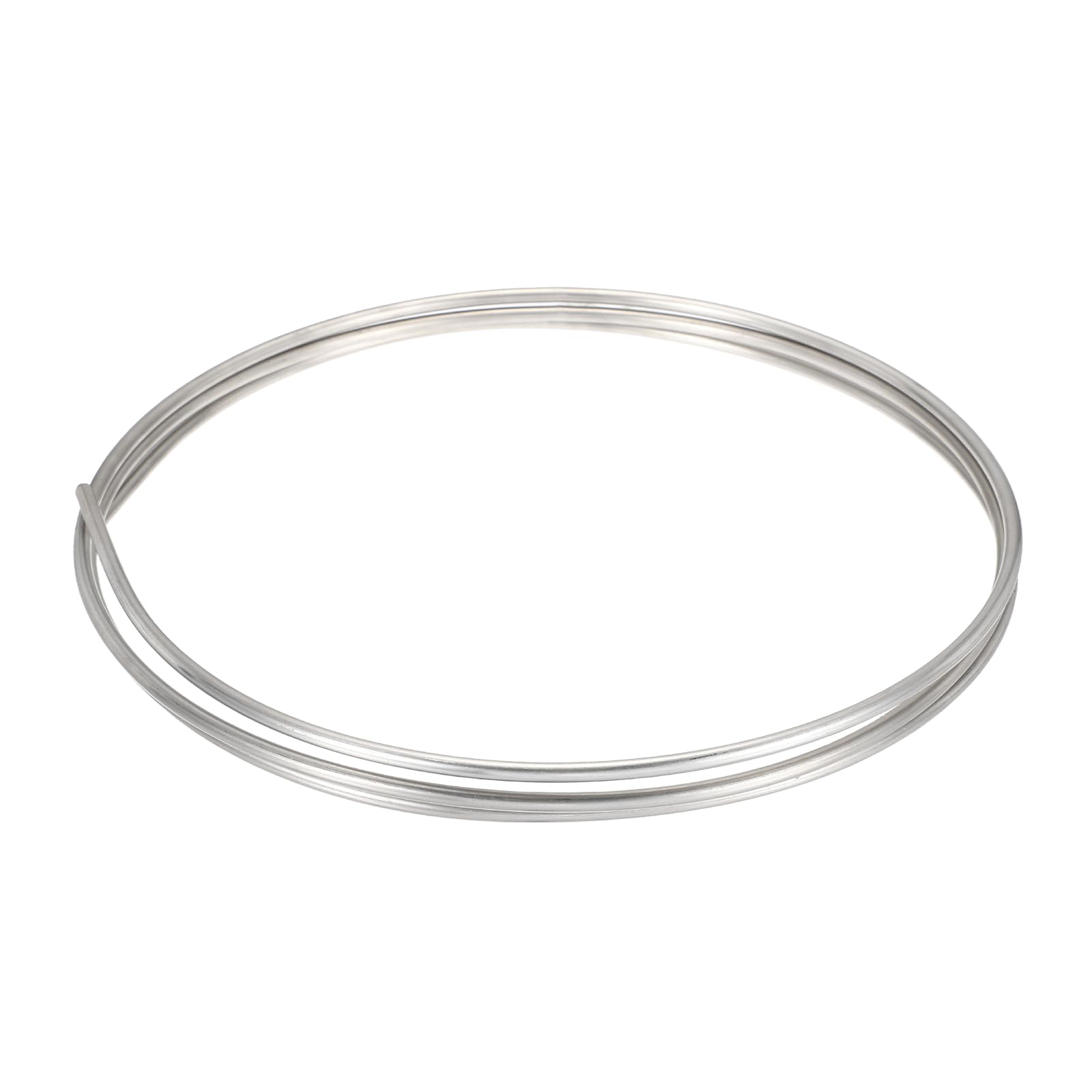 sourcing map Stainless Steel Tubing Coil, 1/32" Wall Thickness 1/4" OD x 9.84 ft Industrial 304 Stainless Steel Coil Tube, Flexible Welded Steel Tubing Round Metal Pipe, Silver Tone