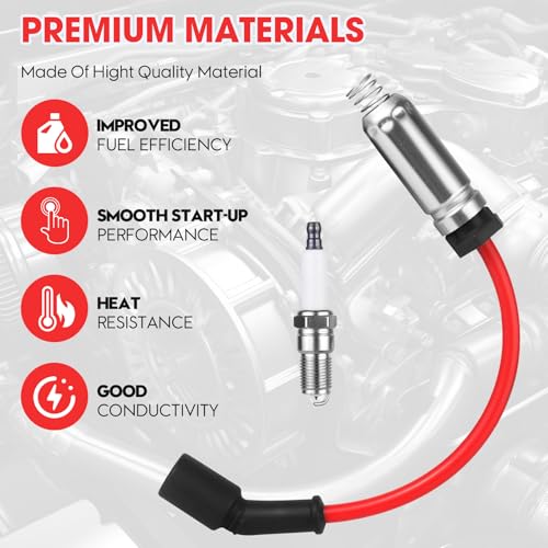 image for Ozikutech 8 Pcs Spark Plug Wires Set & 41-110 Iridium Spark Plugs Comp
