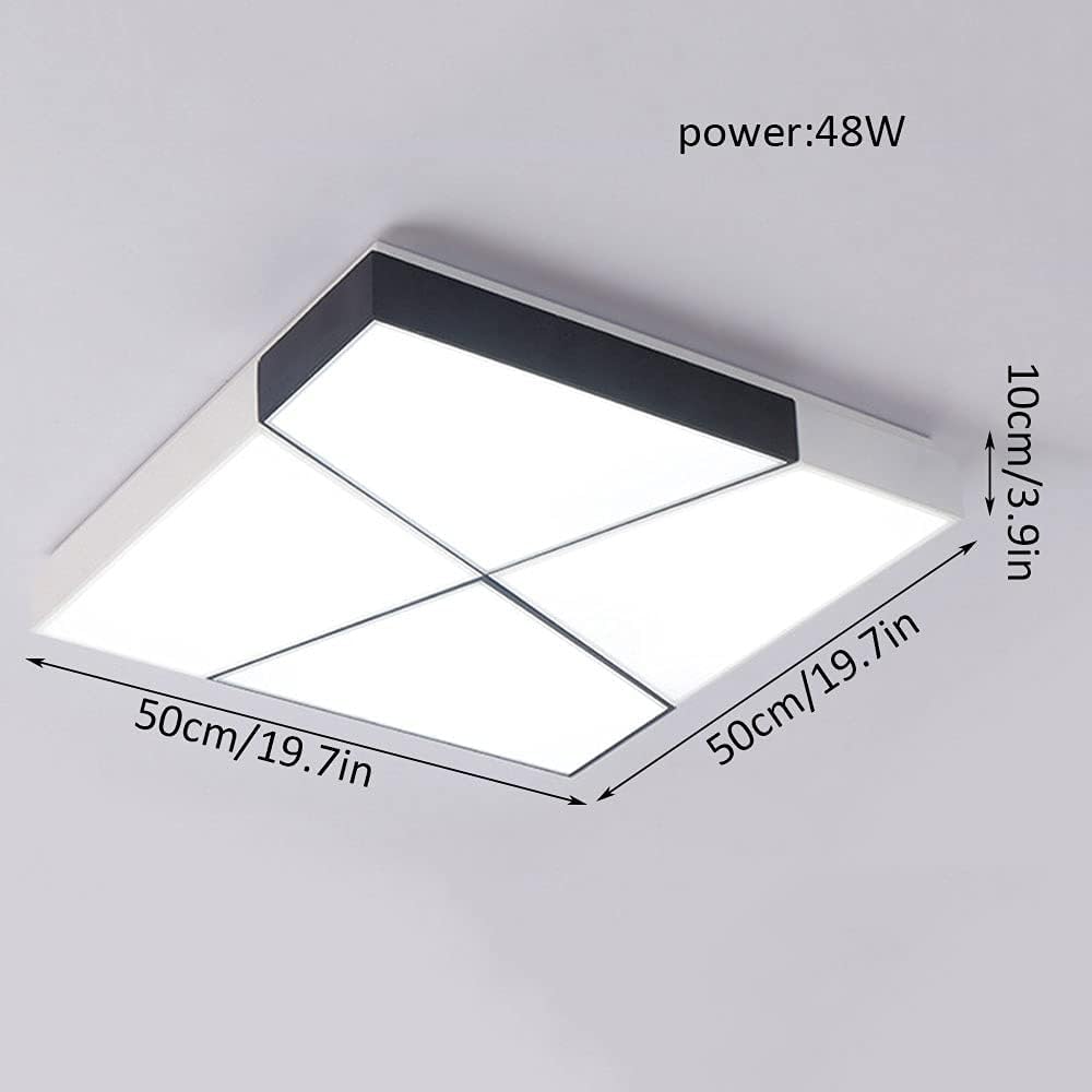 Lampa Sufitowa Inbouw led-plafondlamp modern vierkant acryl dicht bij plafondlamp armatuur 3-kleuren dimbaar zwart wit plafondlamp voor woonkamer keuken badkamer hal Biuro