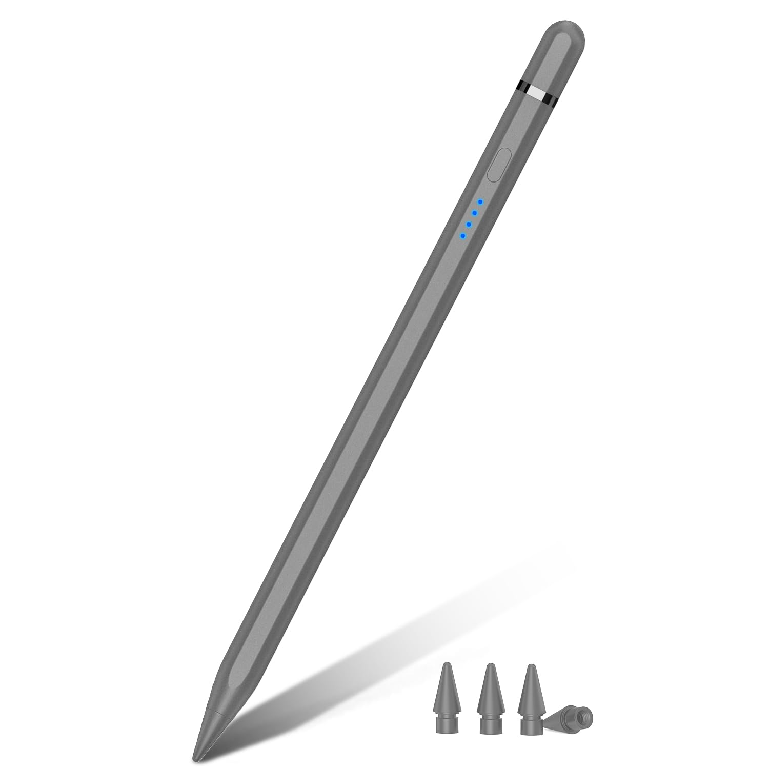 Penna per iPad 2018-2025, Pencil 1 Generazione con Ricarica Rapida, All"inclinazione, Rifiuto del Palmo, Pen per i-Pad Air 3-5ª/11"/13", Mini 5/6ª, iPad 6-10ª, Pro 11"/12,9"(3-6ª)/13" (Gris)