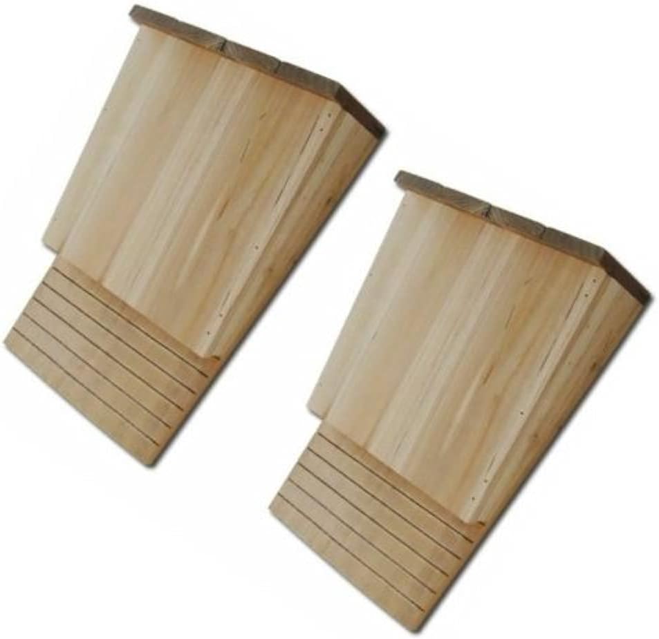 Weatherproof Cedar Wood Garden Outdoor 2X Bat Box House Shelter Single Chamber