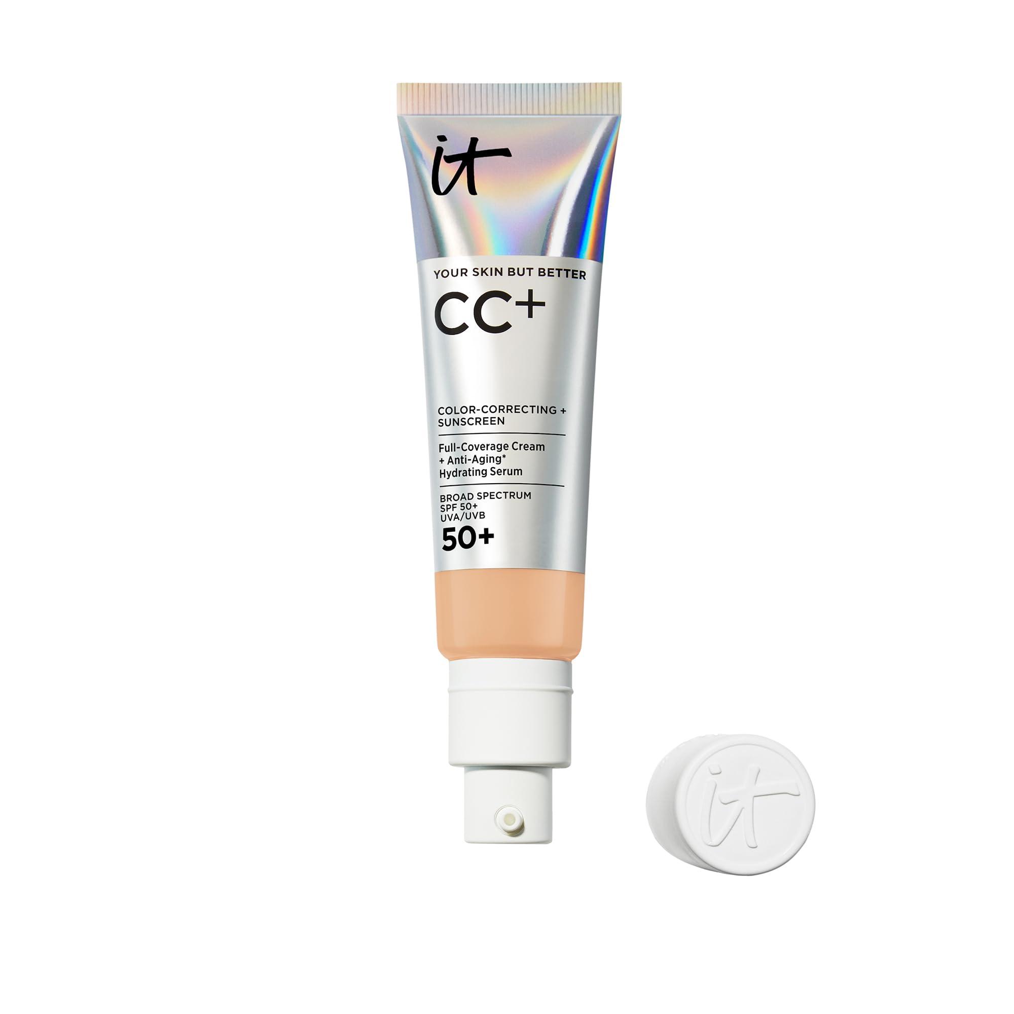 IT Cosmetics CC+ Cream with SPF 50+ Full Coverage Foundation Natural Finish