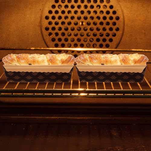 Operitacx 25 StüCk Rechteckige Papier Kastenformen Kuchen Zum Backen, 17cm Mini Kuchenform Brotbackformen FüR BäCkereibedarf Backofen, Brot, Toastbrot