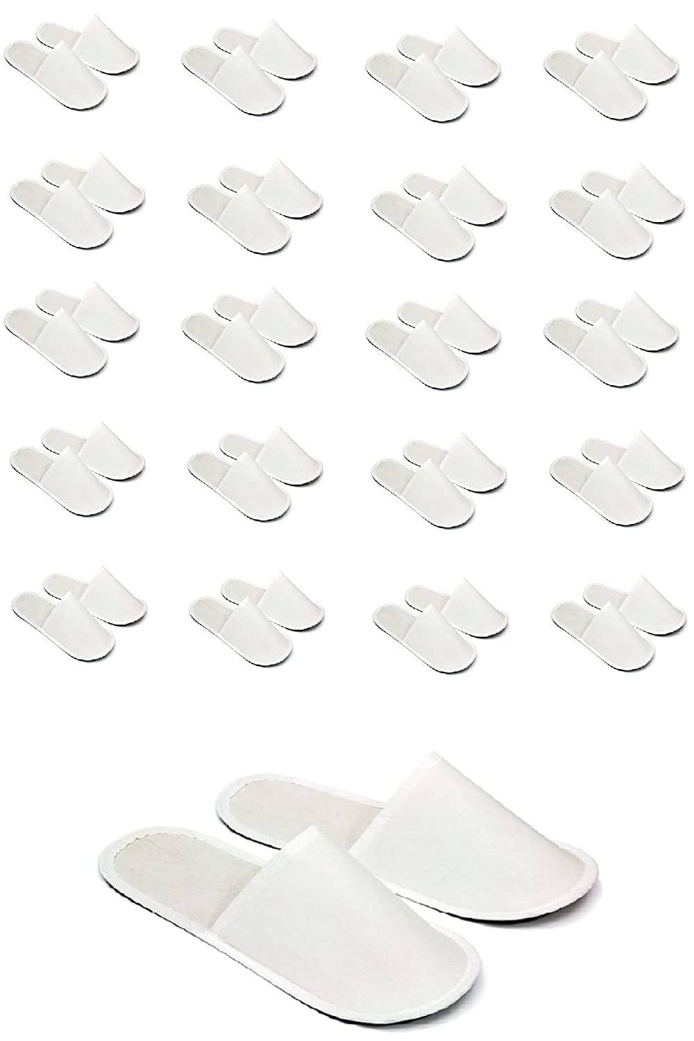 Diktmark White Disposable Cotton Slippers Closed Toe Hotel, Salons, Spa Slippers for Men and Women (Pack 20 Pairs) (B0BLSYNXWT) Amazon Price History, Amazon Price Tracker
