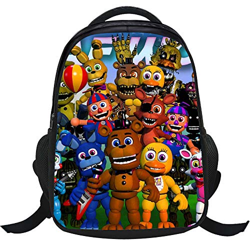 Five Nights at Freddy Mochila Casual Escolar Bolsa de Viaje Impreso de Lona Popular Unisex