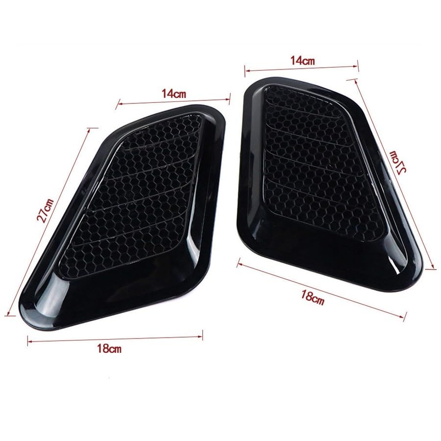 Cubierta de ventilación del capó tuning en negro brillante para el motor 2