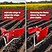 Leafinnerin 15683 Hiller-Furrower Kit for Rear Tine Tillers,Tiller Attachment,Removable, Adjustable Wings and Multiple Connections for Various Areas of Cultivated Land., Red