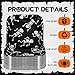 Havawish 100 Pcs 7 Inch Halloween Paper Plates Black Disposable Dessert Plates Skeleton Spider Web Square Halloween Decorative Dinner Plates for Birthday Party Supplies(Skeleton)