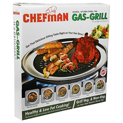 CHEFMAN Gas Tandoor Indoor Smokeless Non-Stick Coating Grill Multi-Functional Grill -Black