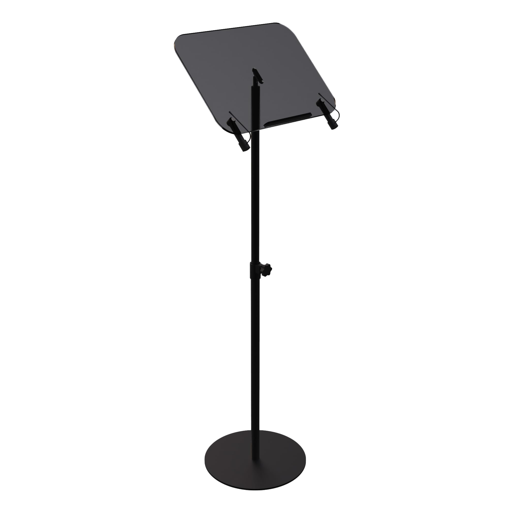 Black Acrylic Podium with Adjustable Height Small Acrylic Podium Stand Black Music Stands Book Stand for Reading Floor Holder Stand with Page Paper