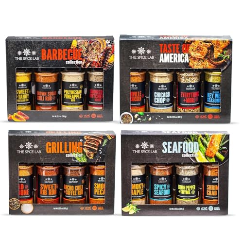 Image of The Spice Lab Spices and Seasonings Set - Ultimate Grilling Accessories Set - All Around Cooking & Air Fryers - Great Gift for Men or Gift for Dad Made in the USA (All Flavors)