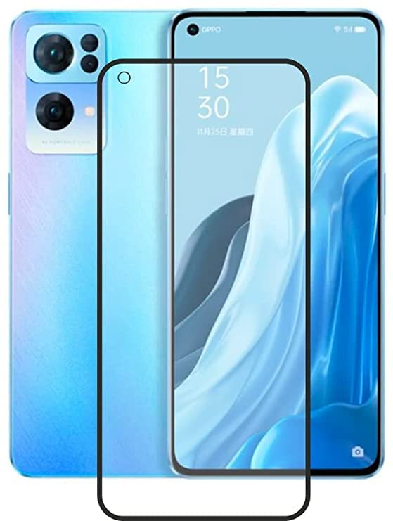Image of VZZR?'s D+ / 11D Tempered Glass for OPPO Reno 7 Pro - Edge to Edge, 9H, 2.5D, 0.3mm, Full Glue, Full HD, Cover /Case Friendly Anti Scratch Screen Guard Protector with Easy Installation Kit