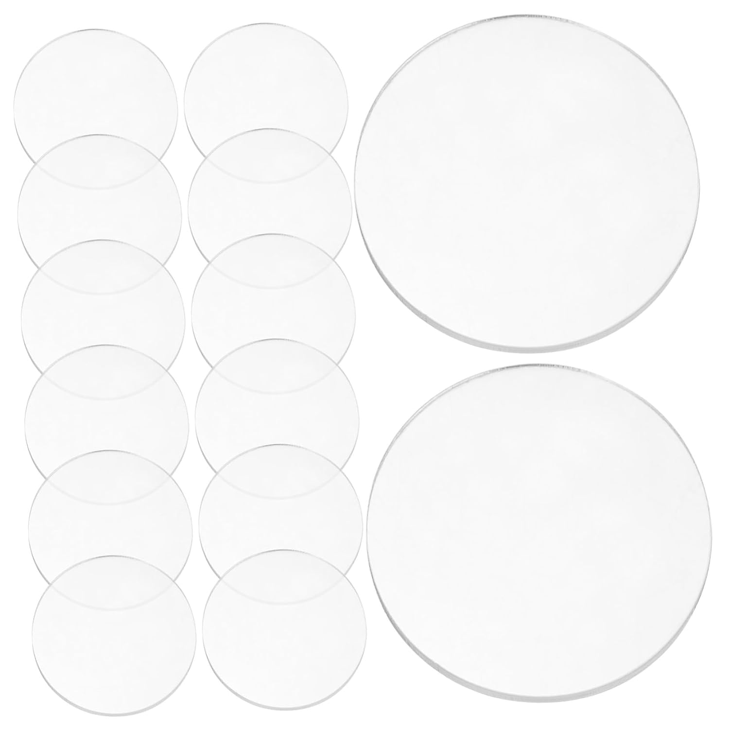 Cabilock 60pcs Round Acrylic Discs Circle Blanks for DIY Crafting Art Projects and Display Bases Thick