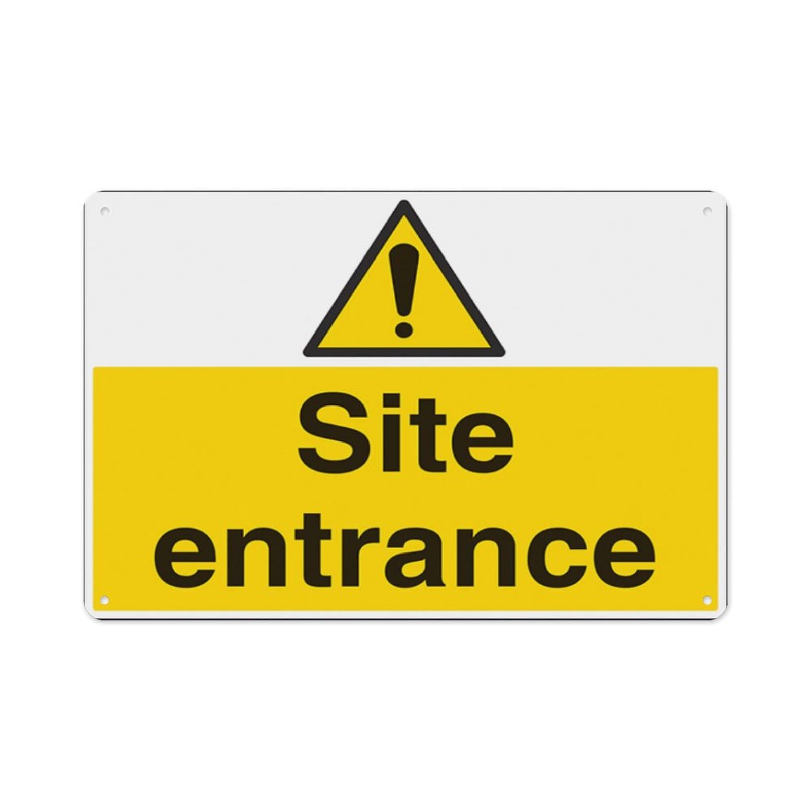 peiyeety Site Entrance Aluminum Tin Warning Signs For Home Outdoor Garden 12X16 Inches