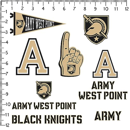 Image of US Military Academy 9ct Vinyl Large Deluxe Stickers Variety Pack - Laptop, Water Bottle, Scrapbooking, Tablet, Skateboard, Indoor /Outdoor - Set of 9