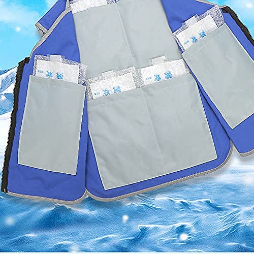 sakalaexp Colete refrescante com bolso esportivo descolado reutilizável com zíper ao ar livre com fa