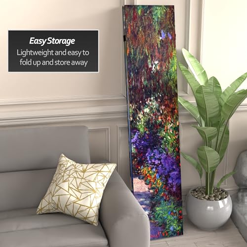 Red Lantern Double Sided Works of Monet Canvas Folding Screen - Lilies/Garden at Giverny, 6 ft. Tall by Red Lantern - Used condition - Image 3