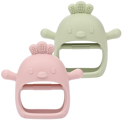 Juguetes de dentición para bebés, juguetes de silicona suave para bebés de 0 a 6 meses, mordedor de mano anticaída, juguetes masticables para