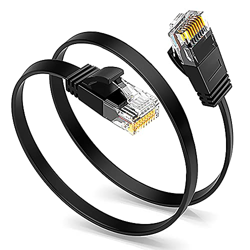 Cable Ethernet Cat 6 de 1 ft Plano con RJ45 miniatura 1