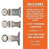 Fein Starlock E-Cut Combo Wood Saw Blade Set - 3-Piece Kit for Accurate Woodworking Cuts, Includes (1) Standard Curved Blade, (2) Precision Bimetal Saw Blades - 35222967300