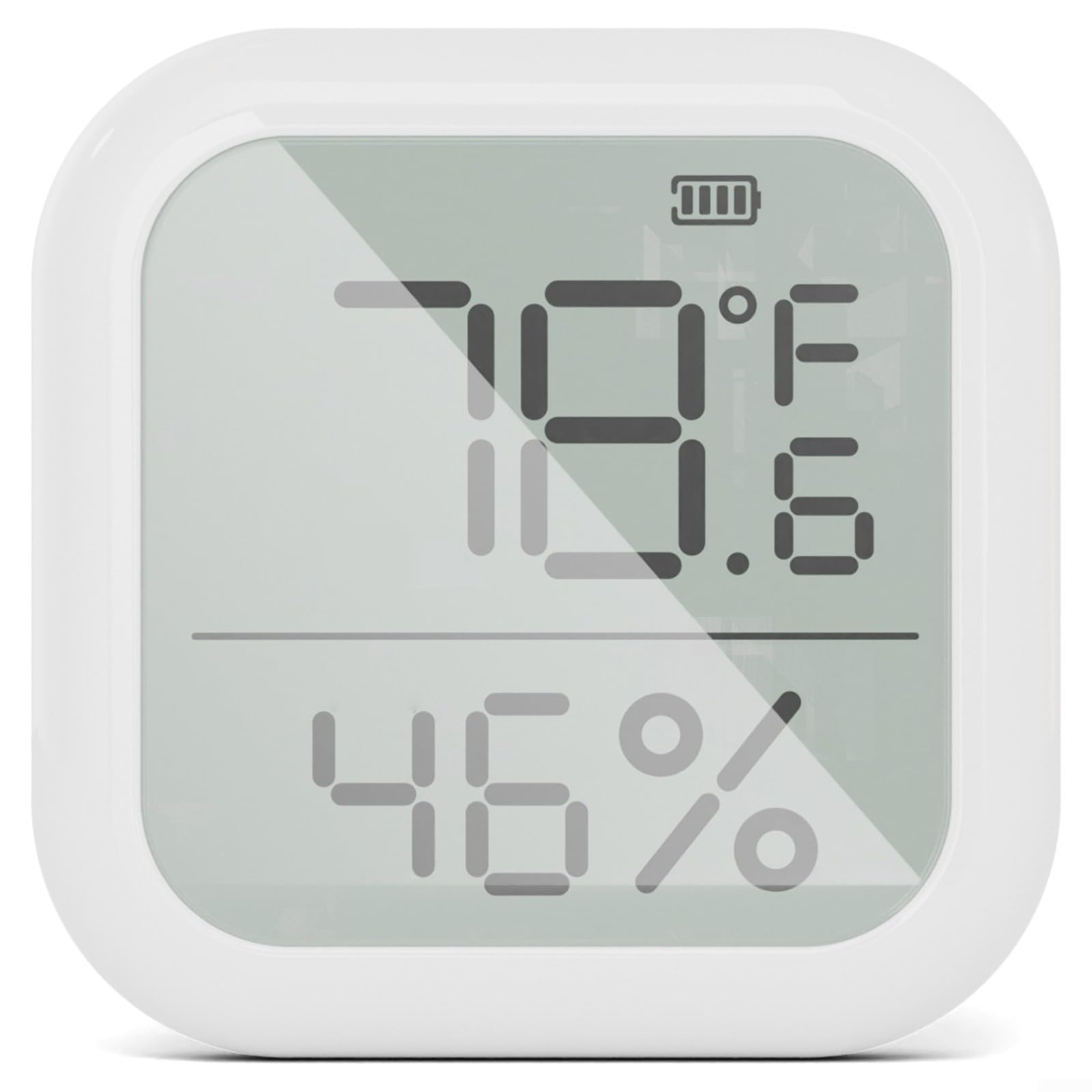Paquete de 2 termómetros inteligentes ZIGBEE con sensor de temperatura y humedad LCD para control de aplicación TUYA, monitor remoto y automatización para invernadero del hogar, color blanco