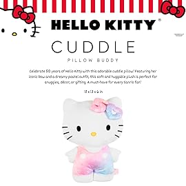 Collectibles Hello Kitty 50th Bedding Super Soft Cozy Decorative Cuddle Pillow, (Officially Licensed Product) By Franco