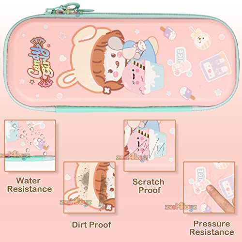 Image of Zest 4 Toyz Pencil Pouch for Girls for School | 3D Cover EVA Cute Girl Theme | Compass Box Organizer | Large Capacity Pencil Pouch Bag | Premium Stylish Pen Holder Pencil Box for Kids | Return Gifts