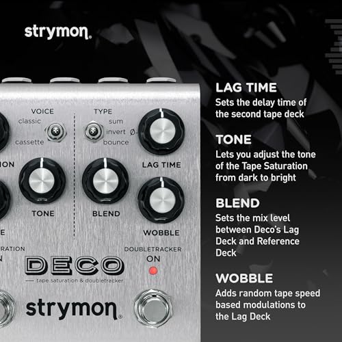 strymon deco v2 tape saturation and doubletracker guitar effects pedal for electric and acoustic guitar synths vocals and keyboards