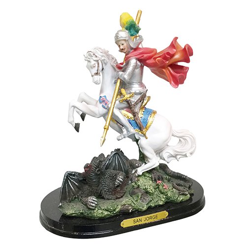 Estatua de San Jorge de 5.5 pulgadas miniatura 2